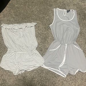 Woman’s gray rompers